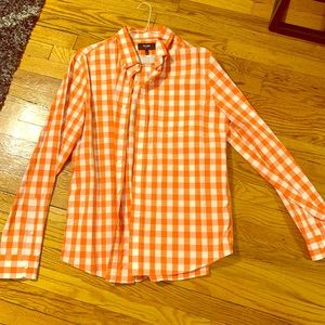 Orange Checkered Plaid Jack Spade Button Down